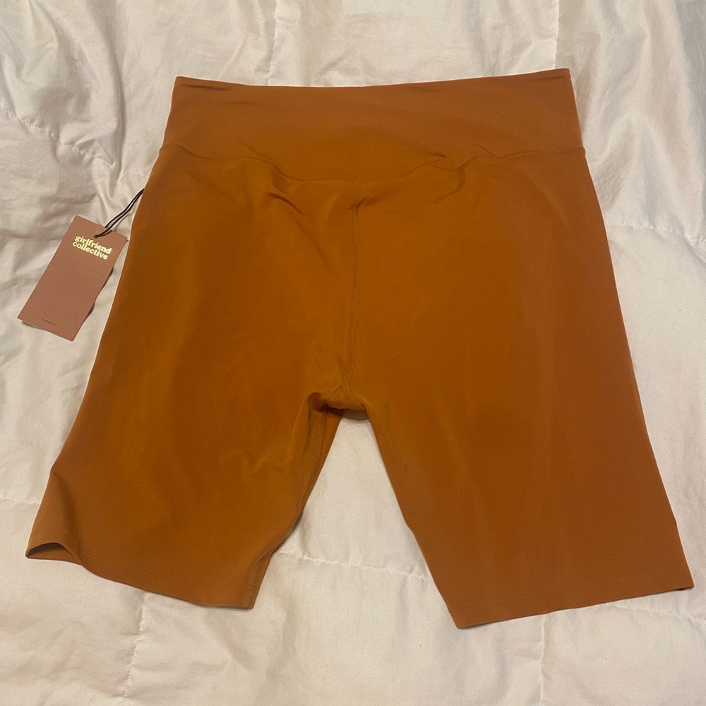 Girlfriend Collective NWT bike shorts in spice burnt orange Float fabric 4xl